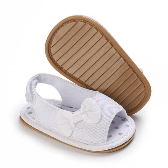 Nrmvnmi Summer Saving 2024 Spring And Summer Children Baby Toddler Shoes Boys And Girls Sandals Solid Color Bow Buckle Open Infant Dress Shoes Boys For Kids Gifts