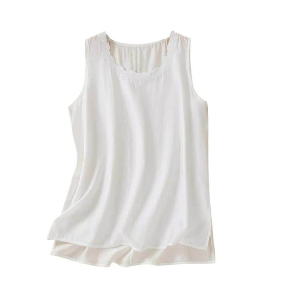 Nrmvnmi Summer Saving 2024 Summer Linen Tank Tops for Women 2024 Casual V Neck Sleeveless Shirt Blouses Loose Fashion Vacation Cute Tanks Clothing