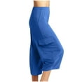 thumbnail image 1 of Nrmvnmi Summer Saving 2024 Women Wide Leg Dress Pants High Waisted Loose Fit Business Casual Work Trousers with Pockets 2024 For Women Gifts, 1 of 6