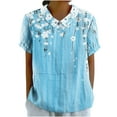 Nrmvnmi Summer Saving 2024 Womens Casual Cute Tops Ruffle Short Sleeve