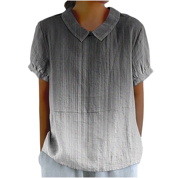 Nrmvnmi Summer Saving 2024 Womens Casual Cute Tops Ruffle Short Sleeve T Shirts Tie-Dye Dressy Blouses Summer Spring Outfits Trendy Clothes