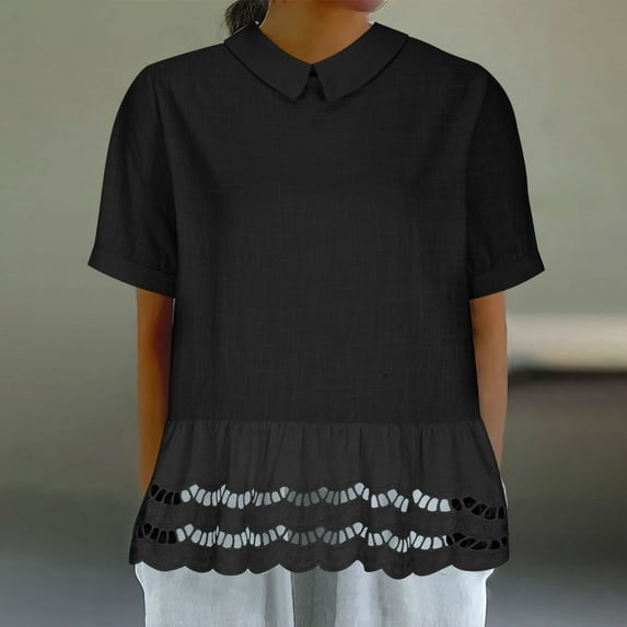 Nrmvnmi Summer Saving 2024 Womens Cotton Linen Button Down Shirt 2024 Spring Casual Long Sleeve Solid Color Shirts Loose Work Tops with Pockets for Women Gifts