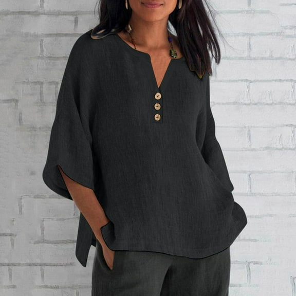 Nrmvnmi Summer Saving 2024 Womens T Shirts Short Sleeve V Neck Tops with Pockets Summer Fashion Trendy Soft Casual Comfy Outfits Clothes 2024 For Womens Gifts