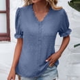 thumbnail image 1 of Nrmvnmi Summer Saving 2024 Womens T Shirts Short Sleeve V Neck Tops with Pockets Summer Fashion Trendy Soft Casual Comfy Outfits Clothes 2024 For Womens Gifts, 1 of 6