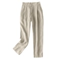 thumbnail image 1 of Nrmvnmi Summer Saving 2024 Womens Wide Leg Lounge Pants High Waisted Business Work Casual Solid Color Pants Adjustable Tie Knot Loose Trousers with Pocket For Women Gifts, 1 of 5