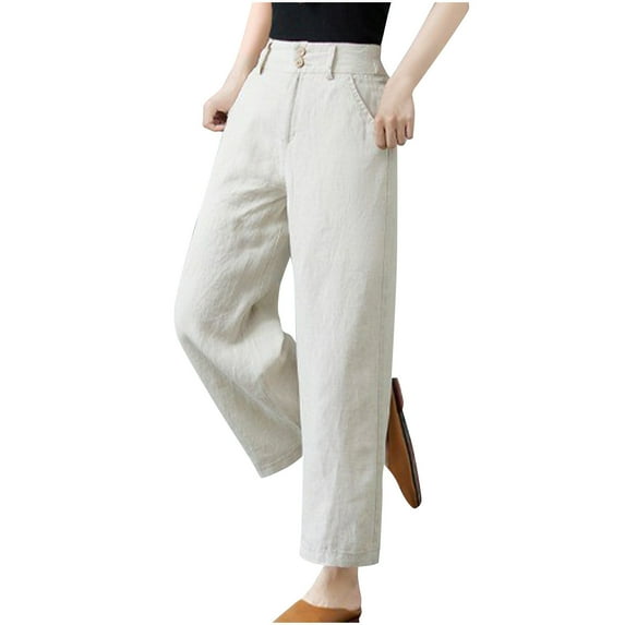Nrmvnmi Summer Saving 2024 Womens Wide Leg Lounge Pants High Waisted Business Work Casual Solid Color Pants Adjustable Tie Knot Loose Trousers with Pocket For Women Gifts
