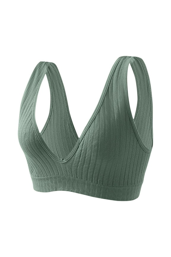 Summer Saving Comfy Cami Bra for Women Crop Top Yoga Bralette Longline Padded Lounge Bra For Moms Gifts