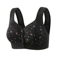 thumbnail image 1 of Nrmvnmi Summer Saving Daisy Bras for Older Women Front Button Closure Wireless Bra Push Up Breathable Sports Bra Plus Size Comfy Everyday Bralettes For Moms Gifts, 1 of 2