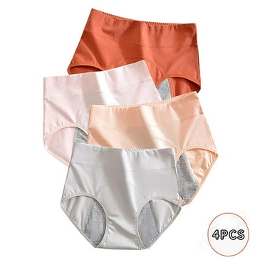 Nrmvnmi Summer Saving Period Underwear for Women Heavy Flow High Absorbency Postpartum Menstrual Panties Leakproof Cotton Hipster 4 Pack For Moms Gifts