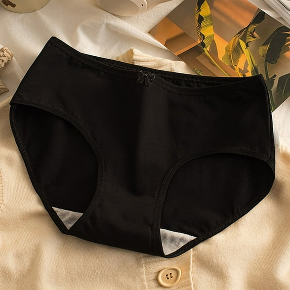 Nrmvnmi Summer Saving Solid Color Style Bow Women's Cotton Crotch Middle Waist Sweet Hip Pants For Moms Gifts