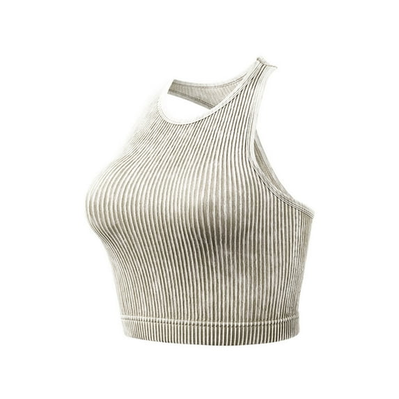Nrmvnmi Summer Saving Sports Bra for Women Knit Padded Push up Comfort Racerback Spaghetti Thin Strap Workout Yoga Gym Fitness Bras For Moms Gifts