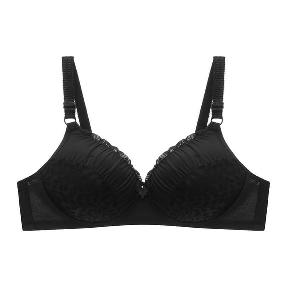 Nrmvnmi Summer Saving Women's Plus Size T-Shirt Bra Full Coverage Wireless Push Up Lightly-Lined Bralette Everyday Comfort Beauty Back Smoothing Bra For Moms Gifts