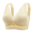 thumbnail image 1 of Nrmvnmi Summer Saving Women's Sexy Non Magnetic And Non Steel Ring Gathered Bra With Thin Cup And Adjustable Sexy Lace Bra Underwear For Moms Gifts, 1 of 5