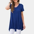 thumbnail image 1 of Nrmvnmi Summer Tops for Women Short Sleeve Shirts V Neck Tshirts Casual Tunic Tops For Mothers day gifts, 1 of 6