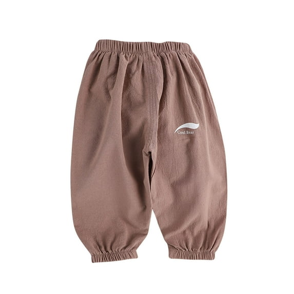 Nrmvnmi Toddler Baby Boys Girls Cotton Linen Joggers Pants Long Bloomers Hippie Harem Pants Infant Sweatpants Sweat Long Pants Summer Clothes 1-6T KhakiMothers Day Gifts