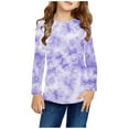 thumbnail image 1 of Nrmvnmi Toddler Baby Boys Girls Tie Dye Soft Blouses Graphic Print Crew Neck Long Sleeve Casual Pullover Loose Fit Comfortable Imitation Cotton Clothes 2024 Fashion In Fall Winter, 1 of 1