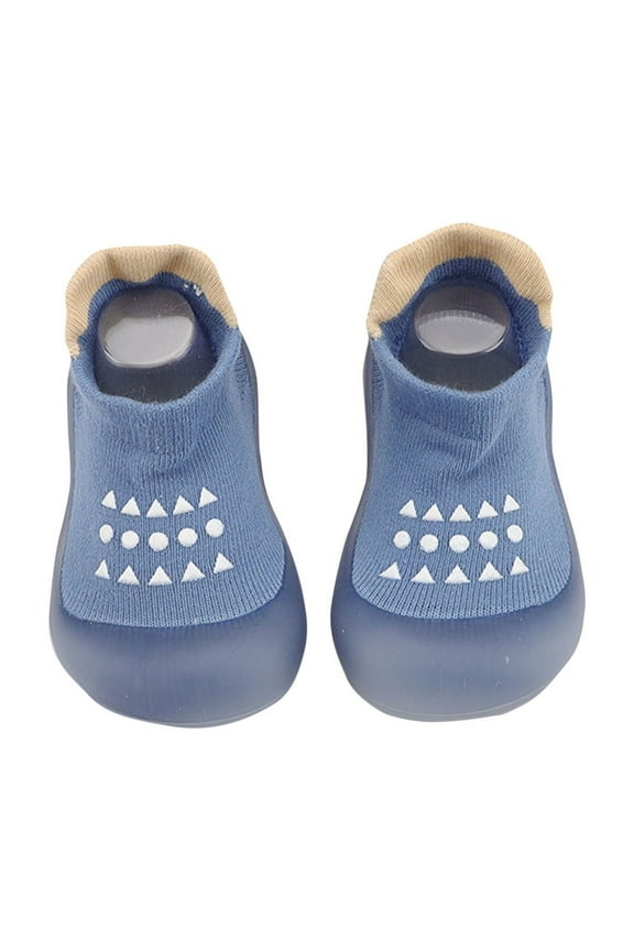 Toddler Boy Girl Non-Skid Indoor Infant Walking Shoes Cute Graphic Print Breathable Warm Elastic Sock Shoes Soft Sole Protect Toes Outdoor Sneakers Casual Cute Comfortable Shoes