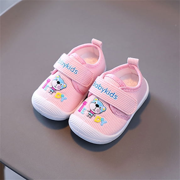 Nrmvnmi Toddler Boy Girl Sneakers Adjustable Cute Animal Embroidery Step Shoes Shoes With Removable Squeaker Fall And Winter Soft Sole Non Slip Padded Cotton Shoes Infant Baby Boy Girl