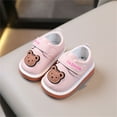 thumbnail image 1 of Nrmvnmi Toddler Boy Girl Sneakers Adjustable Cute Bear Embroidery Step Shoes Shoes With Removable Squeaker Fall And Winter Soft Sole Non Slip Padded Cotton Shoes Infant Baby Boys, 1 of 1