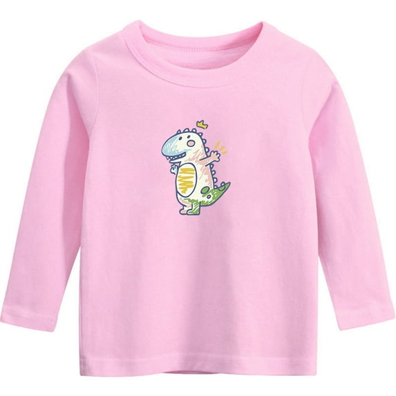 Nrmvnmi Toddler Boy Space Planet Cotton Shirts Long Sleeve Kids Clothes Cartoon Graphic T-Shirt