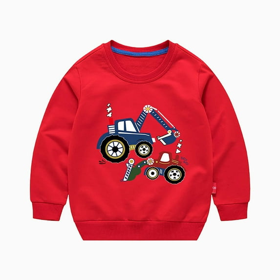 Nrmvnmi Toddler Boy Sweatshirts Crewneck Long Sleeve Pullover Cotton Graphic Christmas Clothing