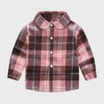 thumbnail image 1 of Nrmvnmi Toddler Boys Girls Fashion Plaid Shirt Turn Down Neck Long Sleeve Button Shirt Casual Shirts Size 18 Months-6 Years, 1 of 9