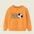 thumbnail image 1 of Nrmvnmi Toddler Boys Girls Sweatshirts Kids Fall Cotton Long Sleeve Crewneck Casual BR Soccer Graphic Print Pullover Loose Soft Outfit Shirt Holiday Blouse Trendy Warm Fall Shirt, 1 of 1