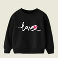 thumbnail image 1 of Nrmvnmi Toddler Boys Girls Sweatshirts Kids Fall Cotton Long Sleeve Crewneck Casual Beautiful Letter Graphic Print Pullover Loose Soft Outfit Shirt Holiday Blouse Trendy Warm Fall Shirt, 1 of 1