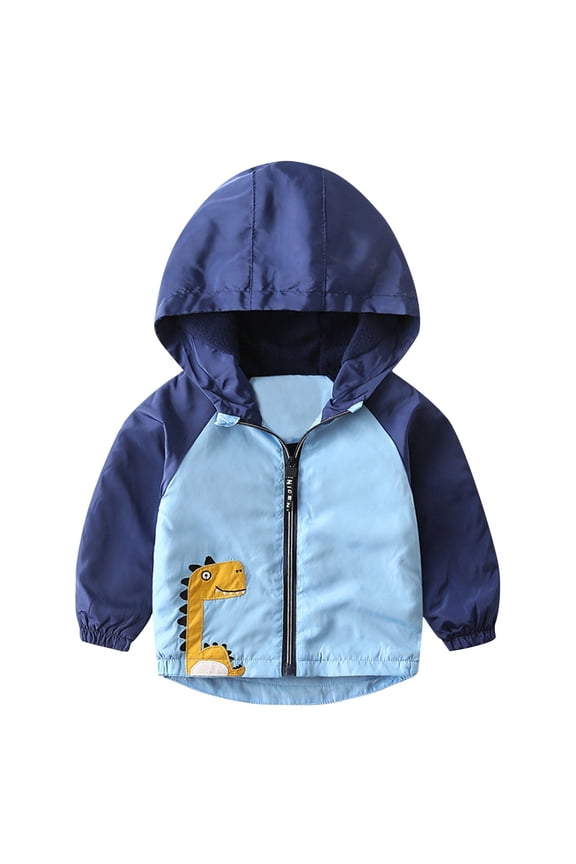 Toddler Boys Windbreaker Casual Outerwear Kids Lightweight Zip Hooded Jacket Baby Cute Dust Coat