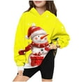 thumbnail image 1 of Nrmvnmi Toddler Girls Boys Hoodie Christmas Sweatshirt Graphic Prints Pullover Tops Crew Neck Long Sleeve Holiday Fleece Lightweight Tops Loose Fit Trendy Warm Sweatshirt With Pockets, 1 of 1