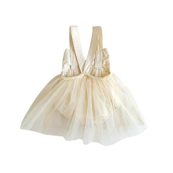 Nrmvnmi Toddler Girls Princess Dress Sleeveless Camisole Lace Embroidered Fluffy Mesh Princess Dress Newborn Baby Cotton Spring Summer Bow Tie Tulle Romper Dress Cute Fashion Clothes