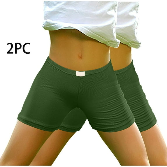Nrmvnmi Toddler Girls Short Pants Solid Color Elastic Waisted Comfortable Cotton Underwear Panties Fashion Casual Spring And Summer Kids Short Pants For Girls Pack of 2