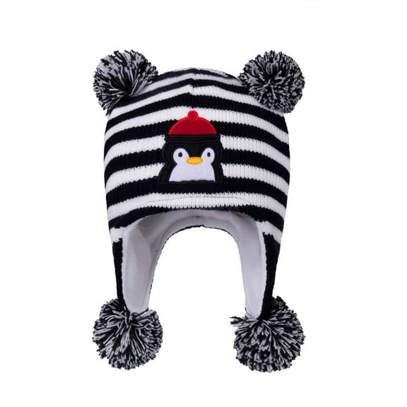 Nrmvnmi Toddler Kids Winter Beanie Hat,Earflap Knit Warm Cap Fleece Lined Beanie Windproof, Warm And Comfortable Hat For Baby Boys Girls (0-3 Years)