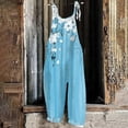 thumbnail image 1 of Nrmvnmi Women 2024 Summer Fashion Overalls Hippie Jumpsuits Floral Printed Spaghetti Strap Cute Romper Plus Size Bib Overall Mothers Day Gifts For Her, 1 of 5