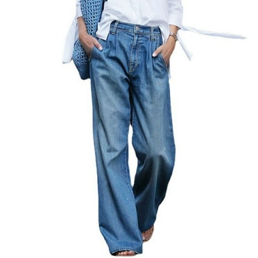 Nrmvnmi Women Cargo Jeans High Waist Y2K Straight Leg Trendy Stretchy Lightweight Jeans for Women
