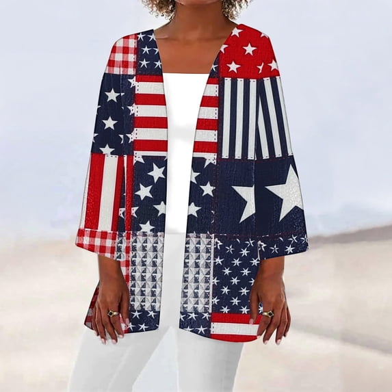 Nrmvnmi Women Open Front Lightweight Cardigan Summer Puff Sleeve Cardigans Fashion Floral Printed Kimono Cardigan Casual Loose Fit Cover Up Blouse Tops