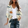 thumbnail image 1 of Nrmvnmi Women's 2024 Open Front Lightweight Cardigans Floral Print Puff Sleeve Kimono Cardigan Loose Boho Cover Ups Casual Tops 2024 Trendy Lightweight Resort Wear, 1 of 5
