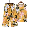 thumbnail image 1 of Nrmvnmi Women's Cotton Pajama Sets Short Sleeve Top and Shorts Pajama Sets Plus Size V Neck Colorful Flower Nighty Loungewear For Old Women Gifts, 1 of 4