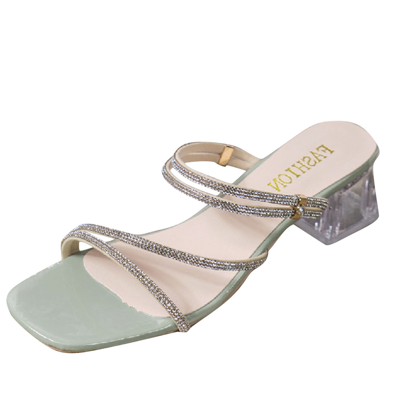 Red Sparkly Heels RONILURN Heels For Women Sandals High Chunky