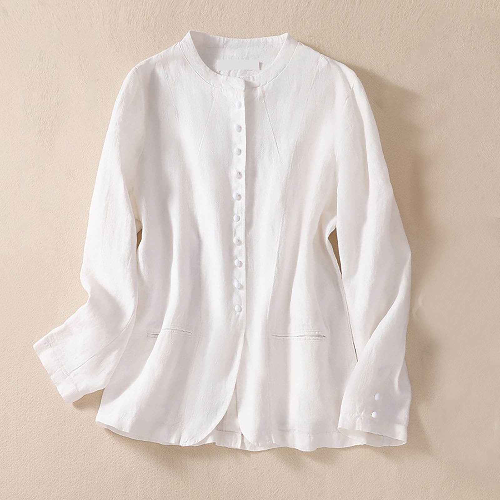 Meichang Women's Casual Pink Crew Neck Sweatshirt, Trendy Long Sleeve Loose Fit Tops Pullover Solid Oversized Sweatshirts