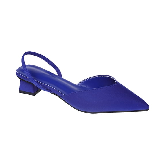Nrmvnmi Women's Low Heels Shoes Pointed Toe Sandals Pointed Pumps Banquet Dress Shoes Hight Heel Single Shoes Blue Mothers Day Gifts