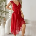 thumbnail image 1 of Nrmvnmi Women's Satin Robes Sexy Lace Cami Nightwear Silk Bridesmaid Lingerie Kimono 3/4 Sleeve Sleepwear For Womens Gifts, 1 of 9