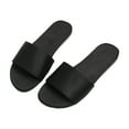thumbnail image 1 of Nrmvnmi Women's Slippers Summer Open Toe Home Satin Casual Trendy Indoor Breathable Flat Sandals Slippers Black Mothers Day Gifts, 1 of 5