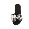 thumbnail image 1 of Nrmvnmi Women's Slippers Summer Open Toe Rhinestone One-Line Pearl Bow Flat Sandals Black Mothers Day Gifts, 1 of 9
