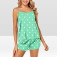 thumbnail image 1 of Nrmvnmi Womens Cami Shorts Pajama Sets Polka Dot Print Sling Sleeveless Top And Shorts Soft 2 Piece Pj Lounge Set Sleep Sleepwear, 1 of 5