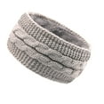 thumbnail image 1 of Nrmvnmi Womens Ear Warmers Headbands Winter Warm Fuzzy Cable Knit Head Wrap Fleece Lined Gifts, 1 of 2