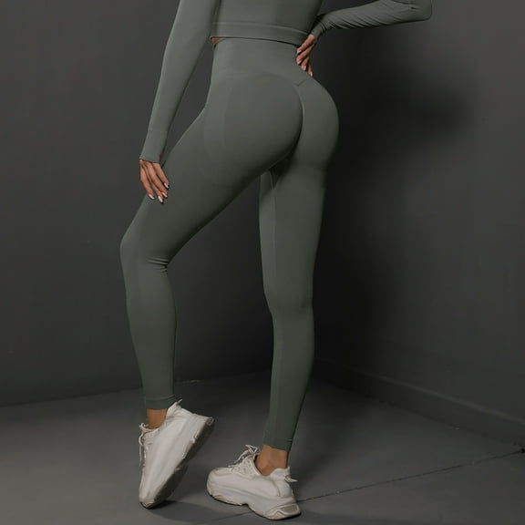 Nrmvnmi Womens Solid Color High Waist Leggings Ripped Mesh Seamless Workout Yoga Pants Gray-L Mothers Day Gifts