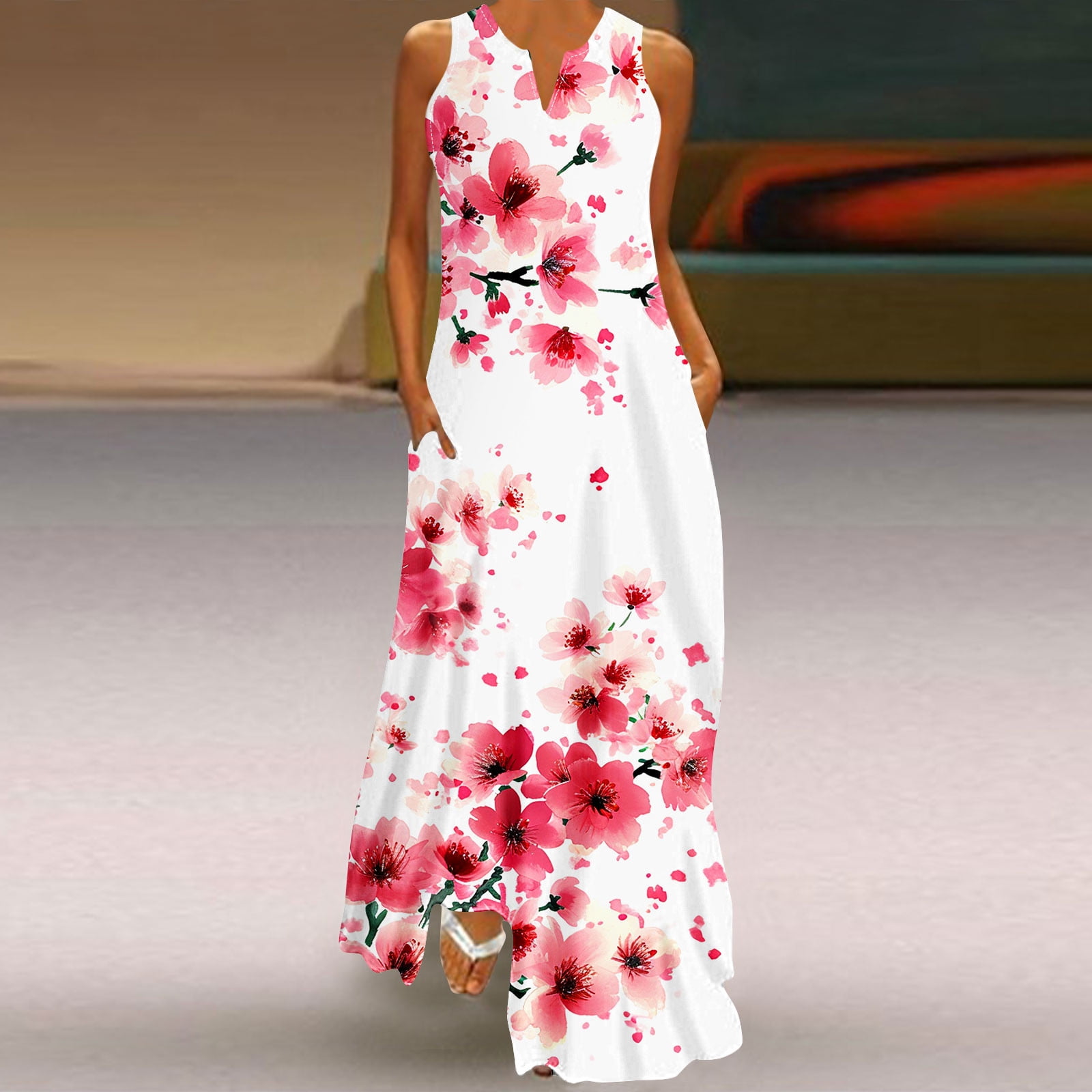 floral summer dress midi