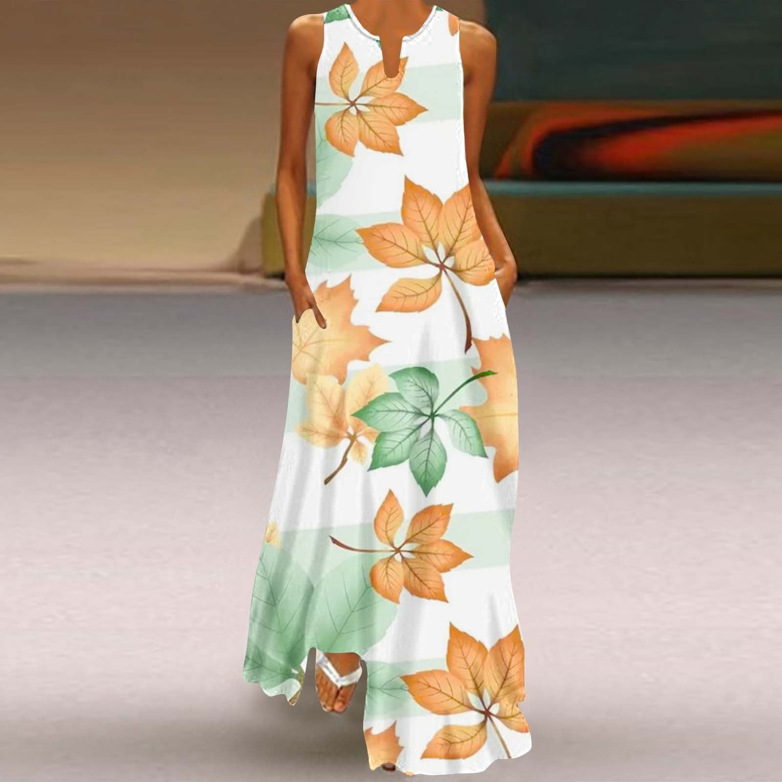 Women Summer Casual Floral Print Midi Dress main image 0