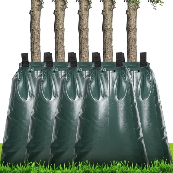 Nrnio Tree Watering Bag, 20 Gallon Slow Release Tree Watering, Tree Automatic Irrigation Bag with Zipper for Newly Planted or Established Trees (5 Pack)